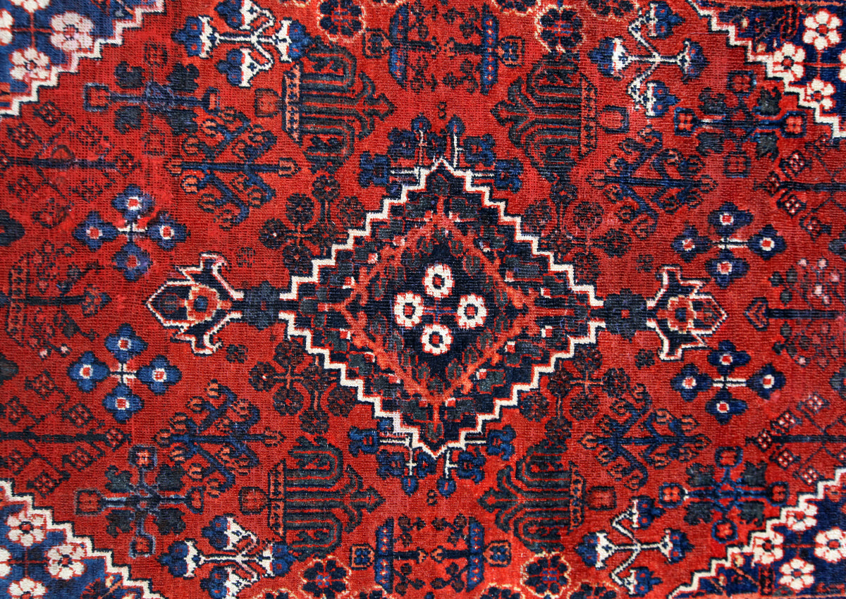 Hand-Knotted Isfahan Joshaghan Wool Rug. 200X130 cm