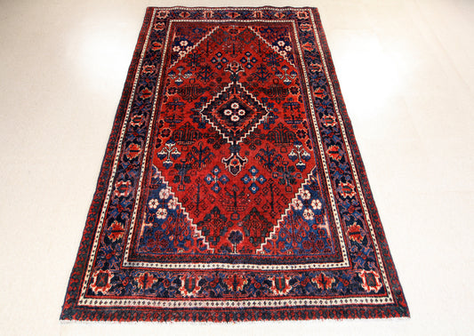 Hand-Knotted Isfahan Joshaghan Wool Rug. 200X130 cm