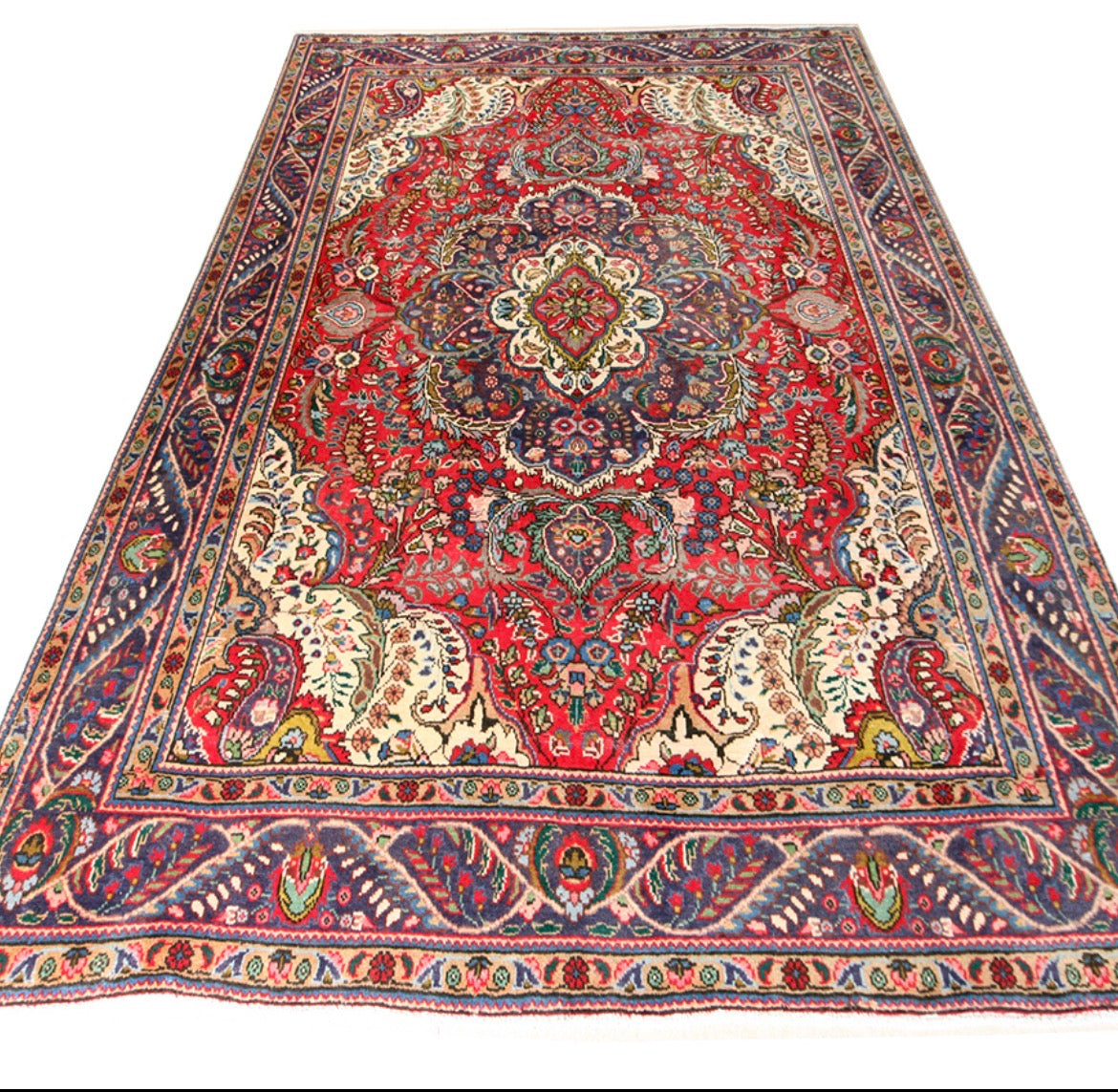Hand-Knotted Persian Tabriz Rug – 200x300 cm