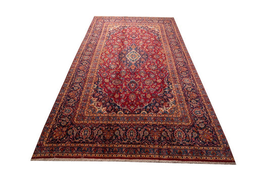 Hand-knotted Kashan classic design wool rug 200x300