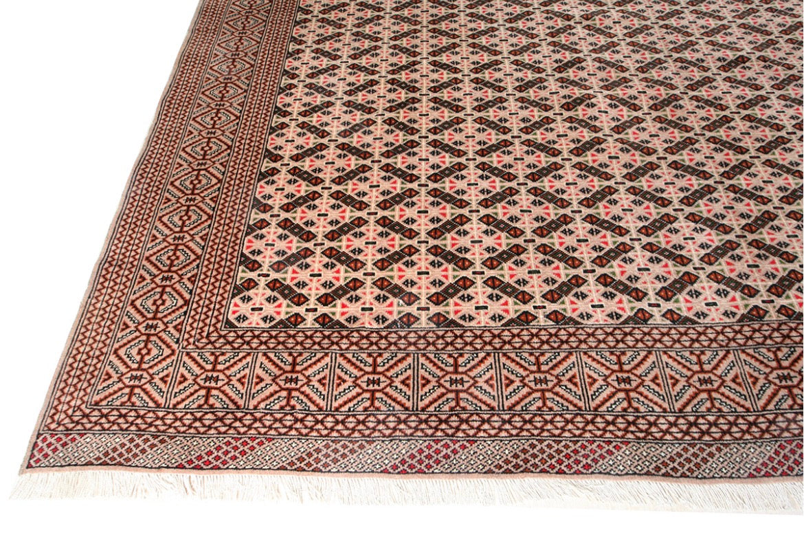 Hand-Knotted Turkmen Rug-360x305