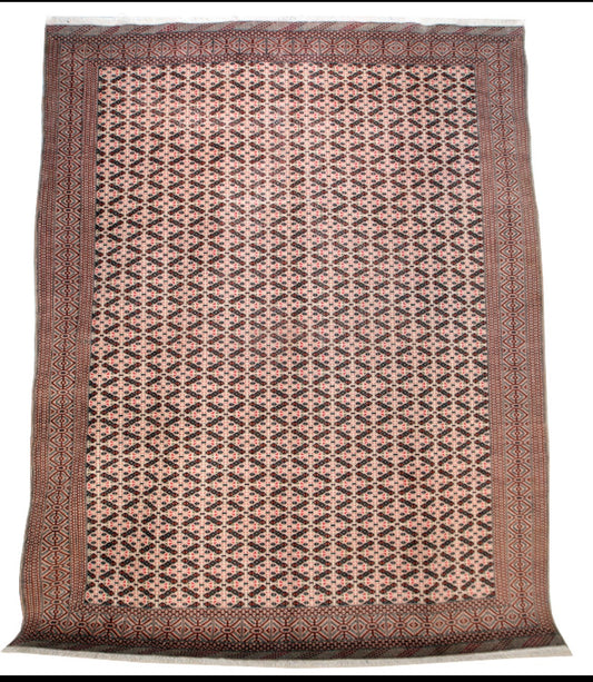 Hand-Knotted Turkmen Rug-360x305