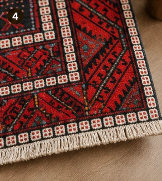 Hand-knotted Tribal khorasan wool rug 2x3