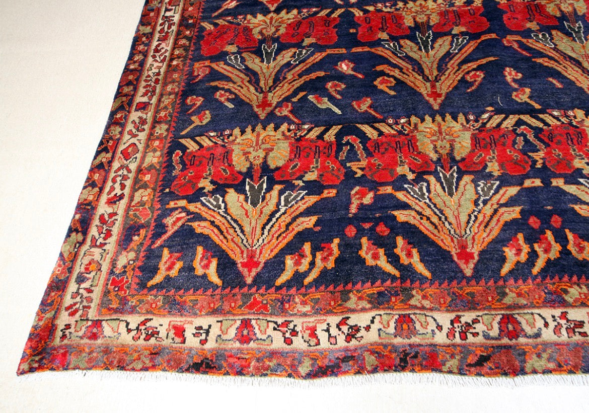 Hand-knotted Kerman Sirjan wool rug. 298x217 cm