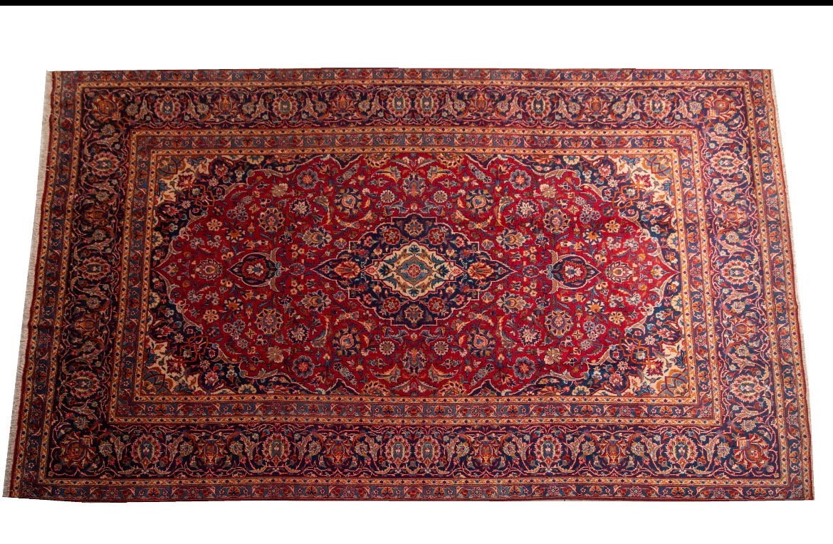Hand-knotted Kashan classic design wool rug 200x300