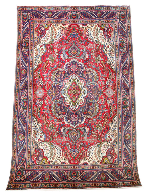 Hand-Knotted Persian Tabriz Rug – 200x300 cm