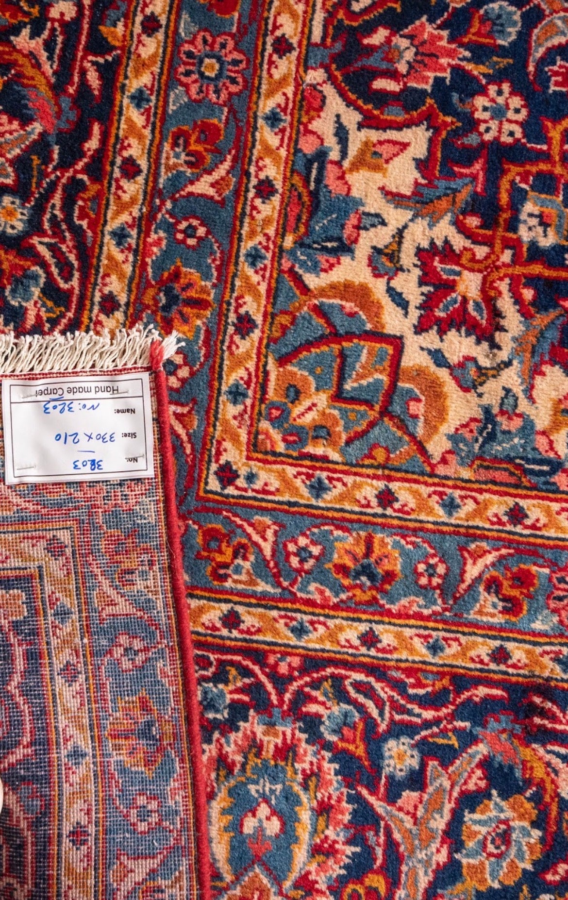 Hand-knotted Kashan classic design wool rug 200x300