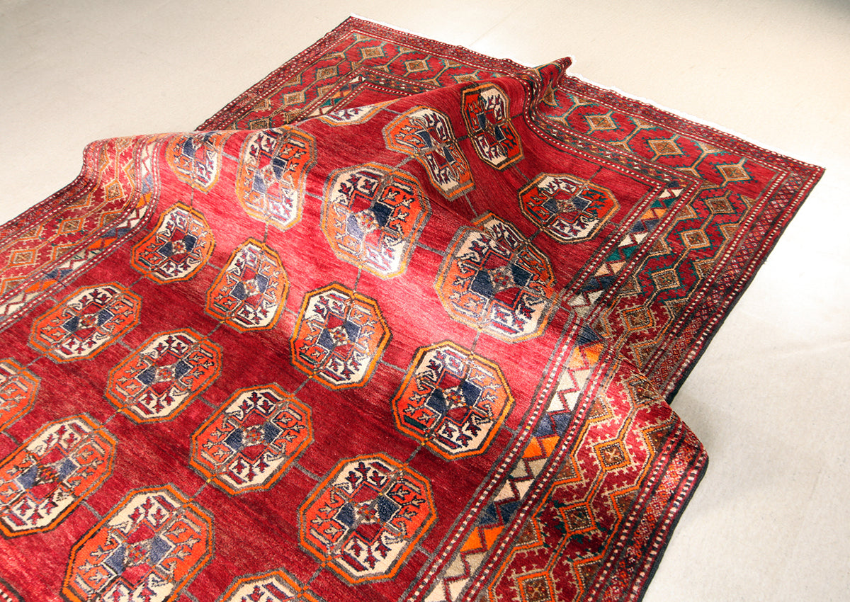 Hand Knotted Tribal Khorasan balouchi Wool rug. 273x200 cm