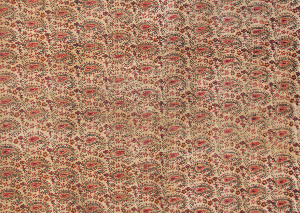 Antique Persian Moud Mirbote Rug 300 × 210 cm | Beige & Green Hand-Knotted Wool Rug