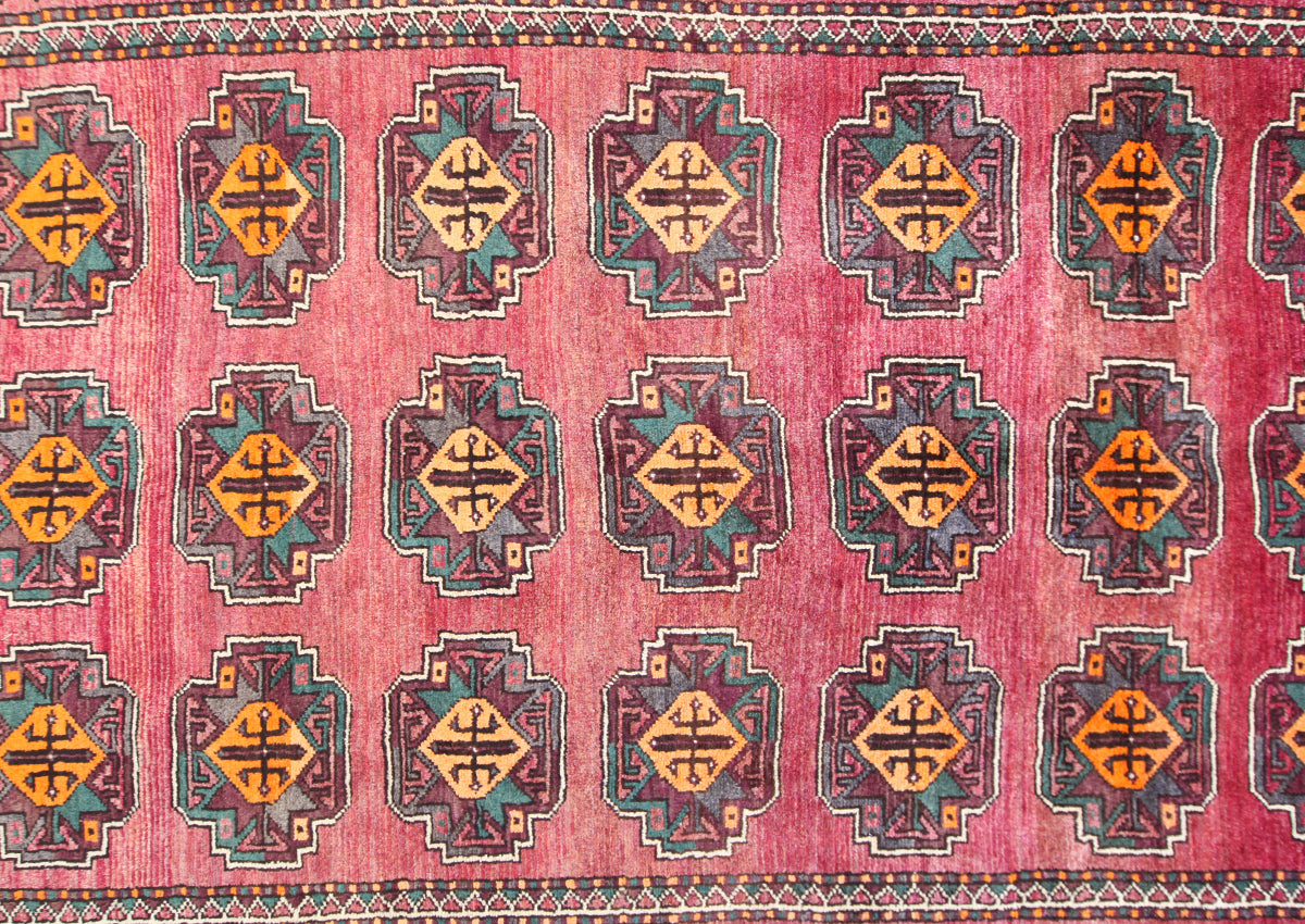 Hand-Knotted Khorasan Balouchi Tribal Wool Rug. 295X150