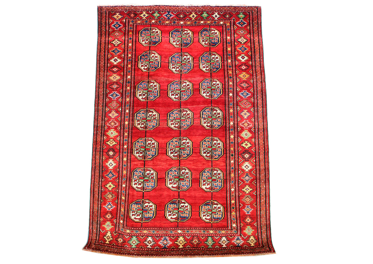 Hand-Knotted Khorasan Balouchi Tribal Wool Rug. 293x212