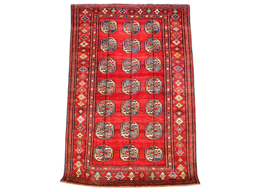 Hand-Knotted Khorasan Balouchi Tribal Wool Rug. 293x212