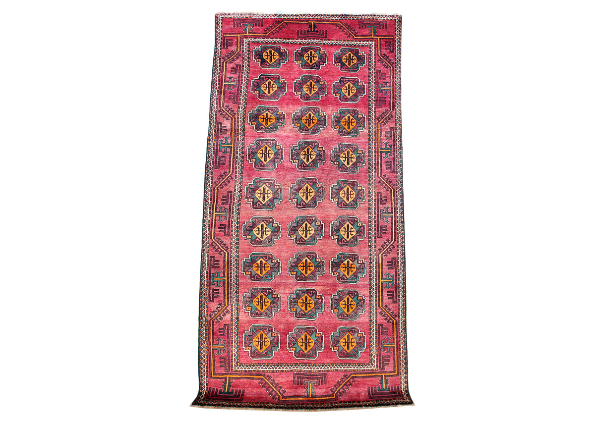 Hand-Knotted Khorasan Balouchi Tribal Wool Rug. 295X150