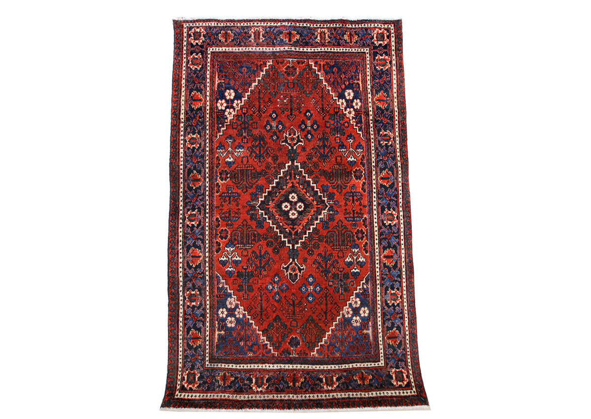 Hand-Knotted Isfahan Joshaghan Wool Rug. 200X130 cm