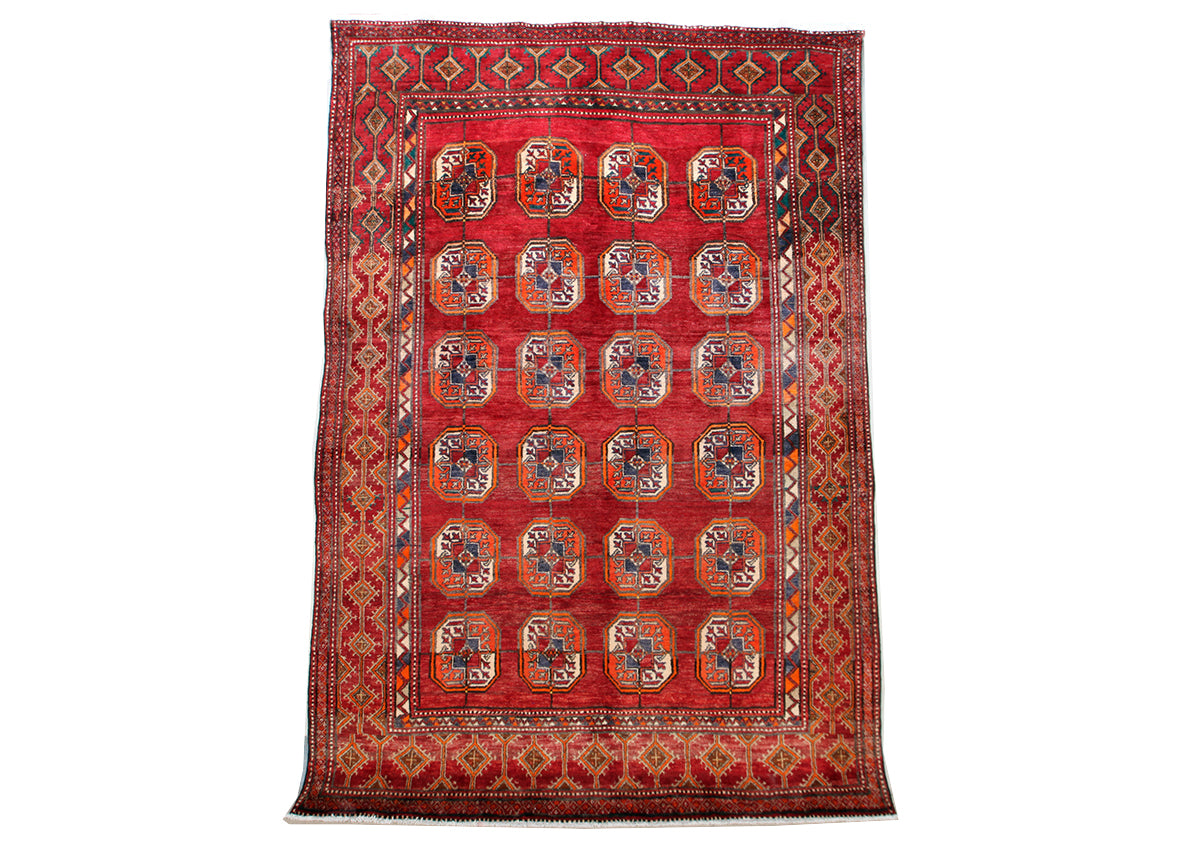 Hand Knotted Tribal Khorasan balouchi Wool rug. 273x200 cm