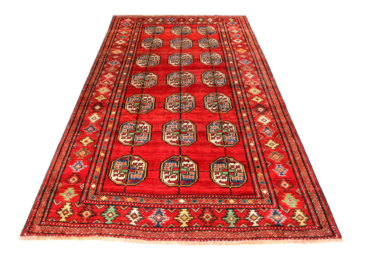 Hand-Knotted Khorasan Balouchi Tribal Wool Rug. 293x212