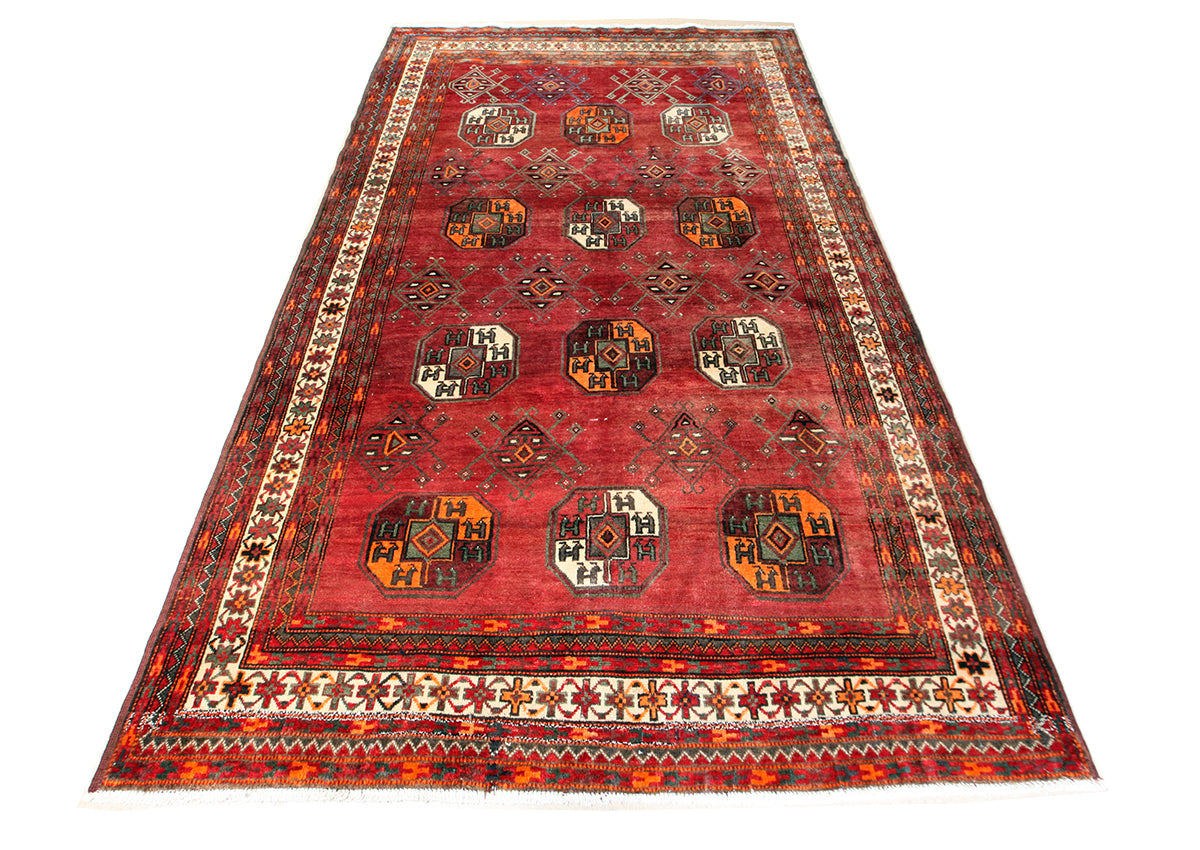 Hand-Knotted Khorasan Balouchi Tribal Wool Rug. 304X185