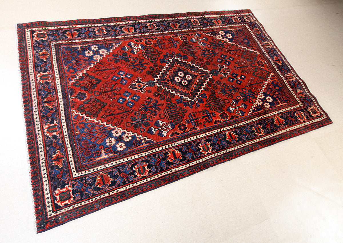 Hand-Knotted Isfahan Joshaghan Wool Rug. 200X130 cm