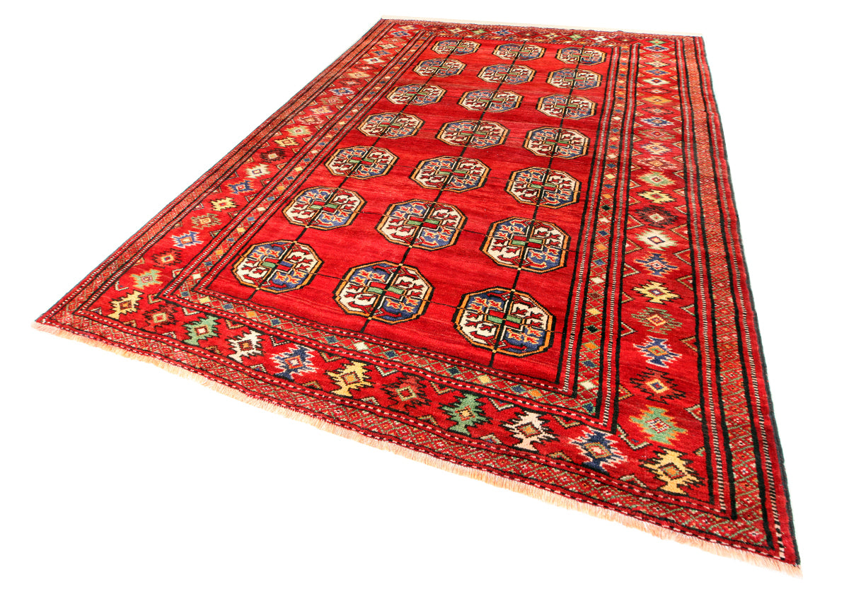 Hand-Knotted Khorasan Balouchi Tribal Wool Rug. 293x212