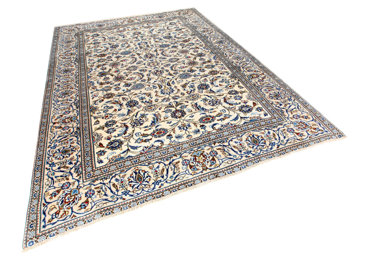 Hand-Knotted Kashan Wool Rug 295X200