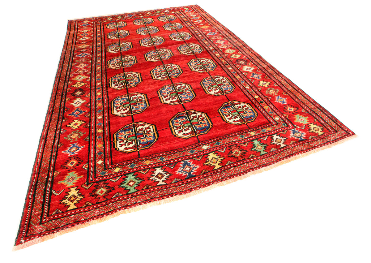 Hand-Knotted Khorasan Balouchi Tribal Wool Rug. 293x212