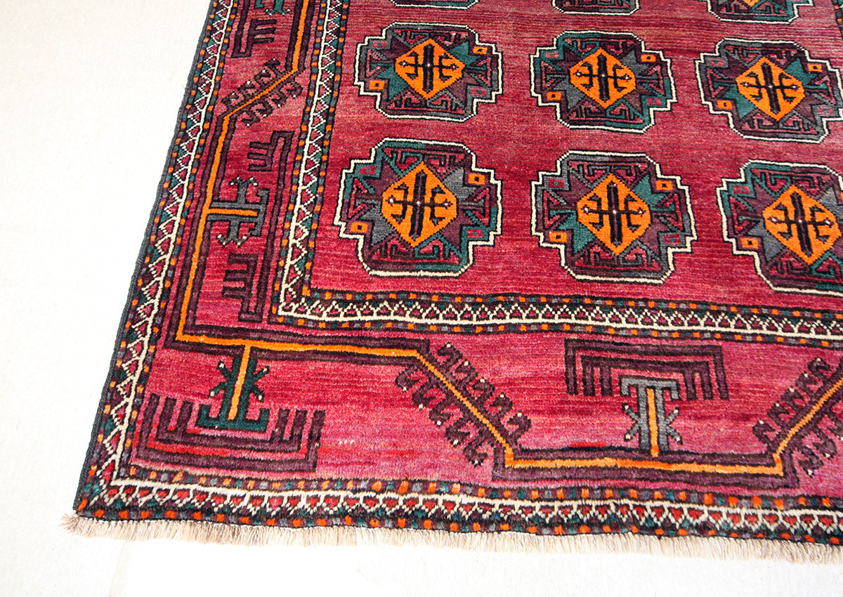Hand-Knotted Khorasan Balouchi Tribal Wool Rug. 295X150