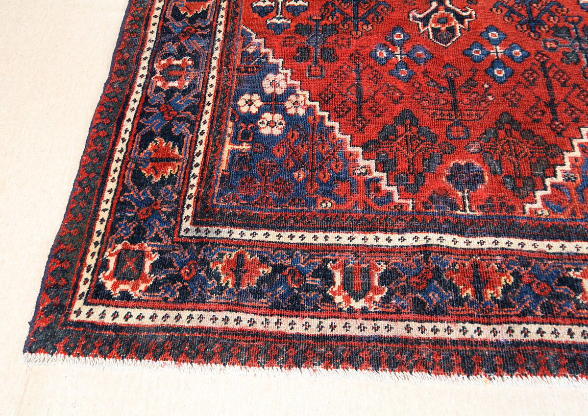Hand-Knotted Isfahan Joshaghan Wool Rug. 200X130 cm
