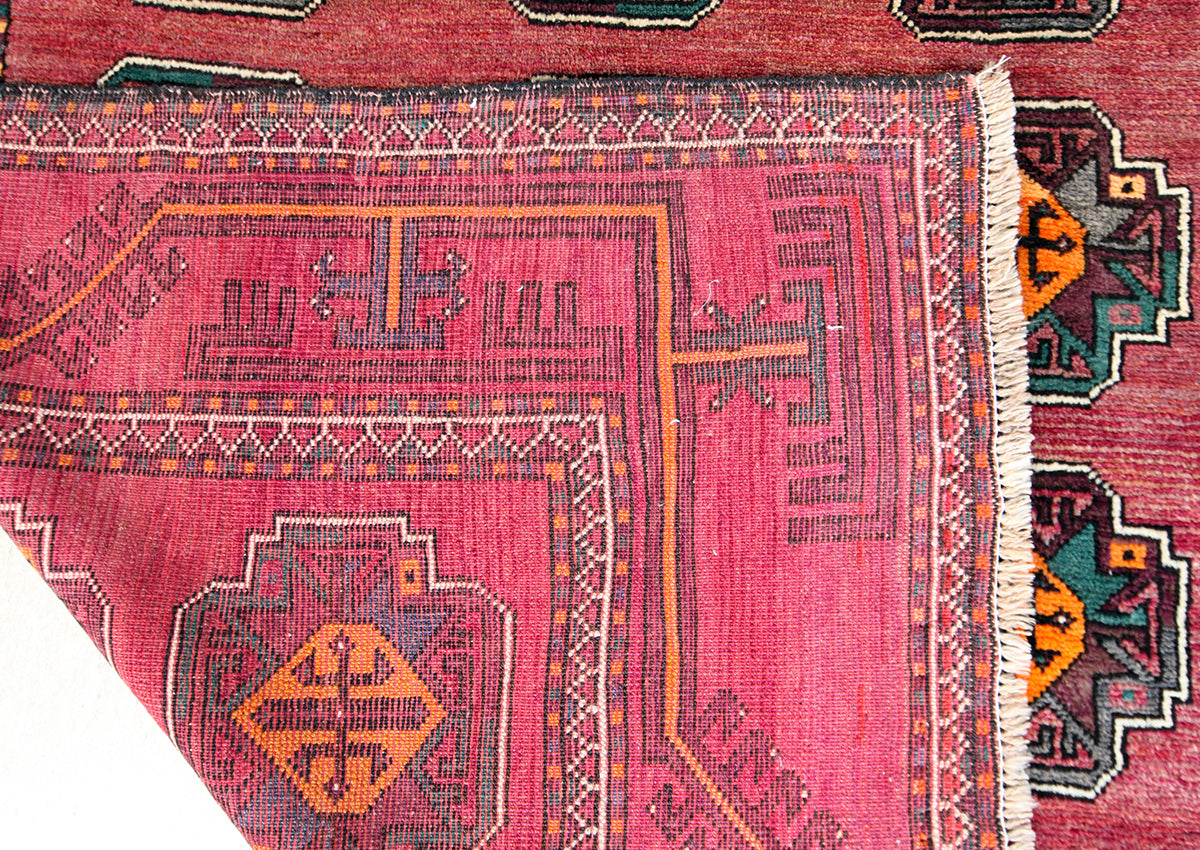 Hand-Knotted Khorasan Balouchi Tribal Wool Rug. 295X150