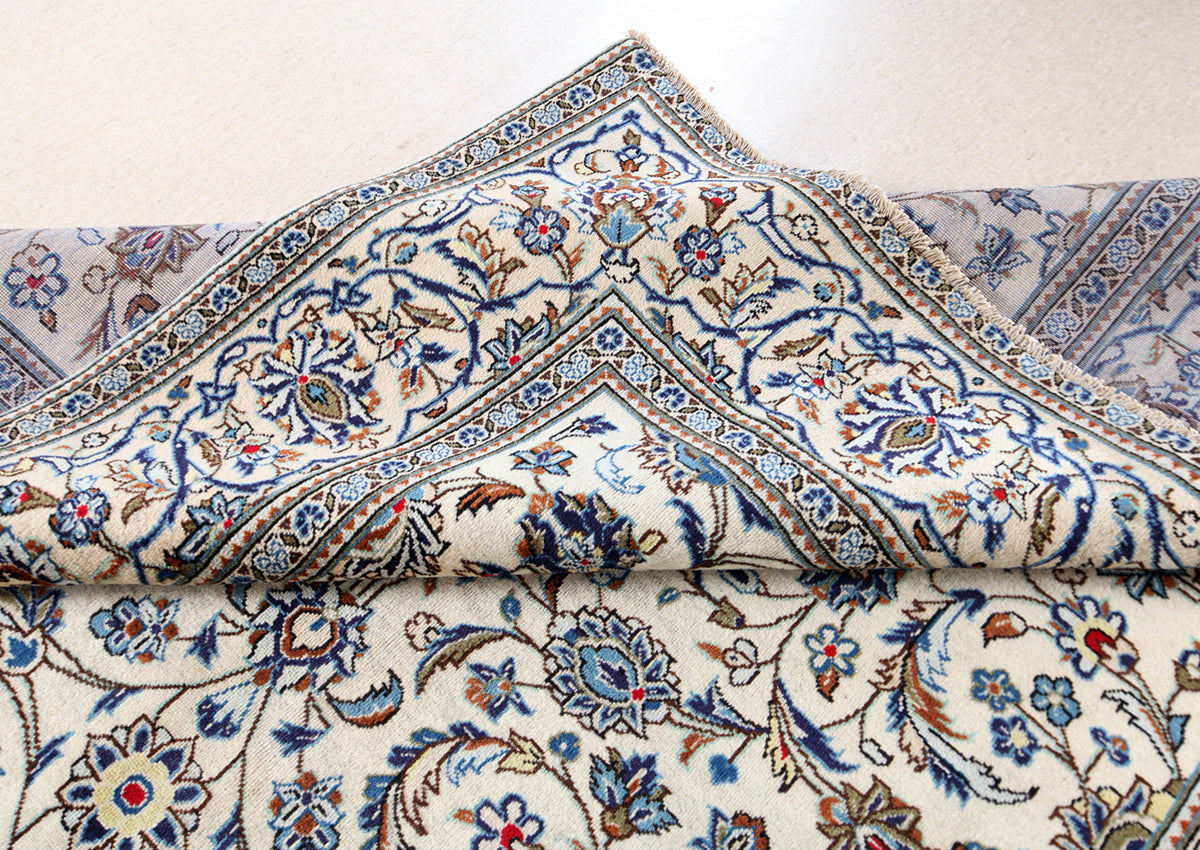 Hand-Knotted Kashan Wool Rug 295X200